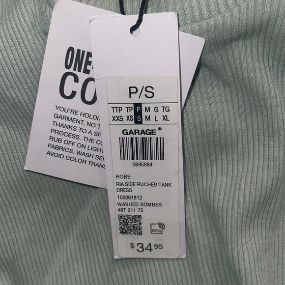 Garage Ria Side Ruched Ribbed Tank Dress - Picture 5 of 8